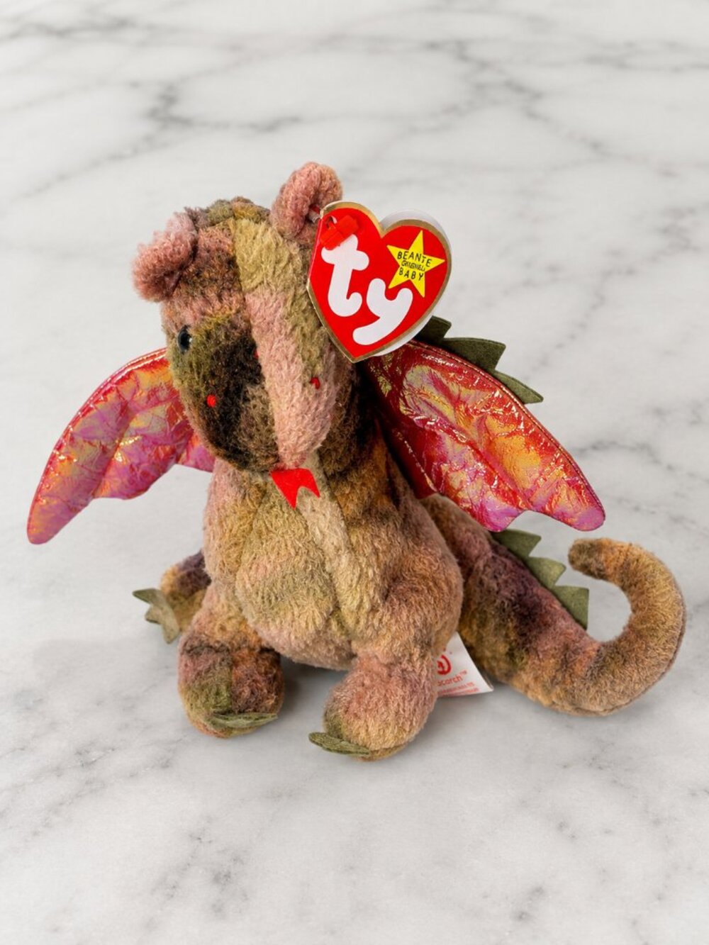 TY Beanie Baby Scorch the Dragon 1998 Retired Iridescent Wings Vintage Plush